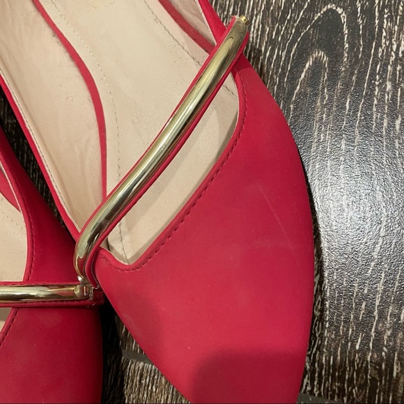 Red Pointed Toe Dollhouse Classy Flats - Picture 3 of 5